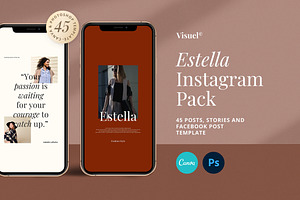 Estella Instagram Pack | PS & Canva