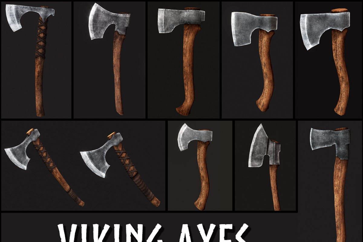Viking Axes Collection, an Object 3D Model by GamePoly (Photo 1 of 23)