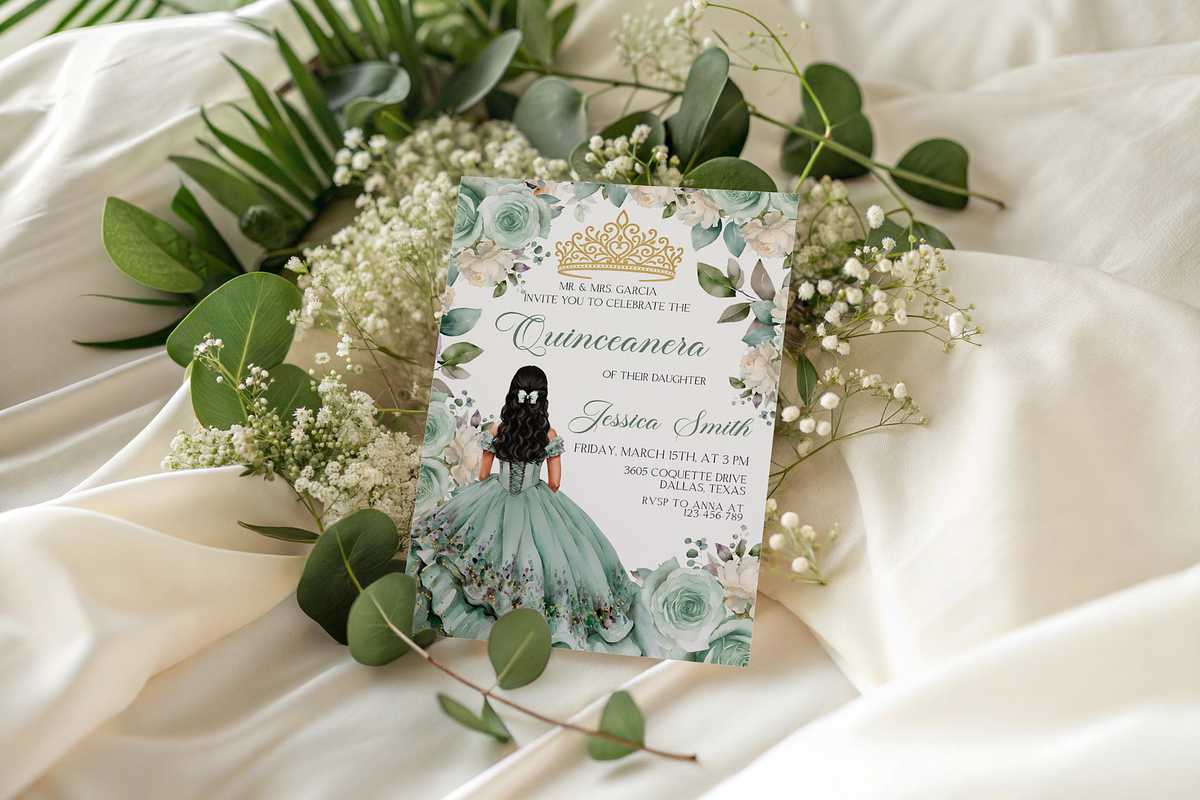 Mis Quince Años Invitation, a Templates & Theme by VeliusCreativeStudio (Photo 3 of 3)