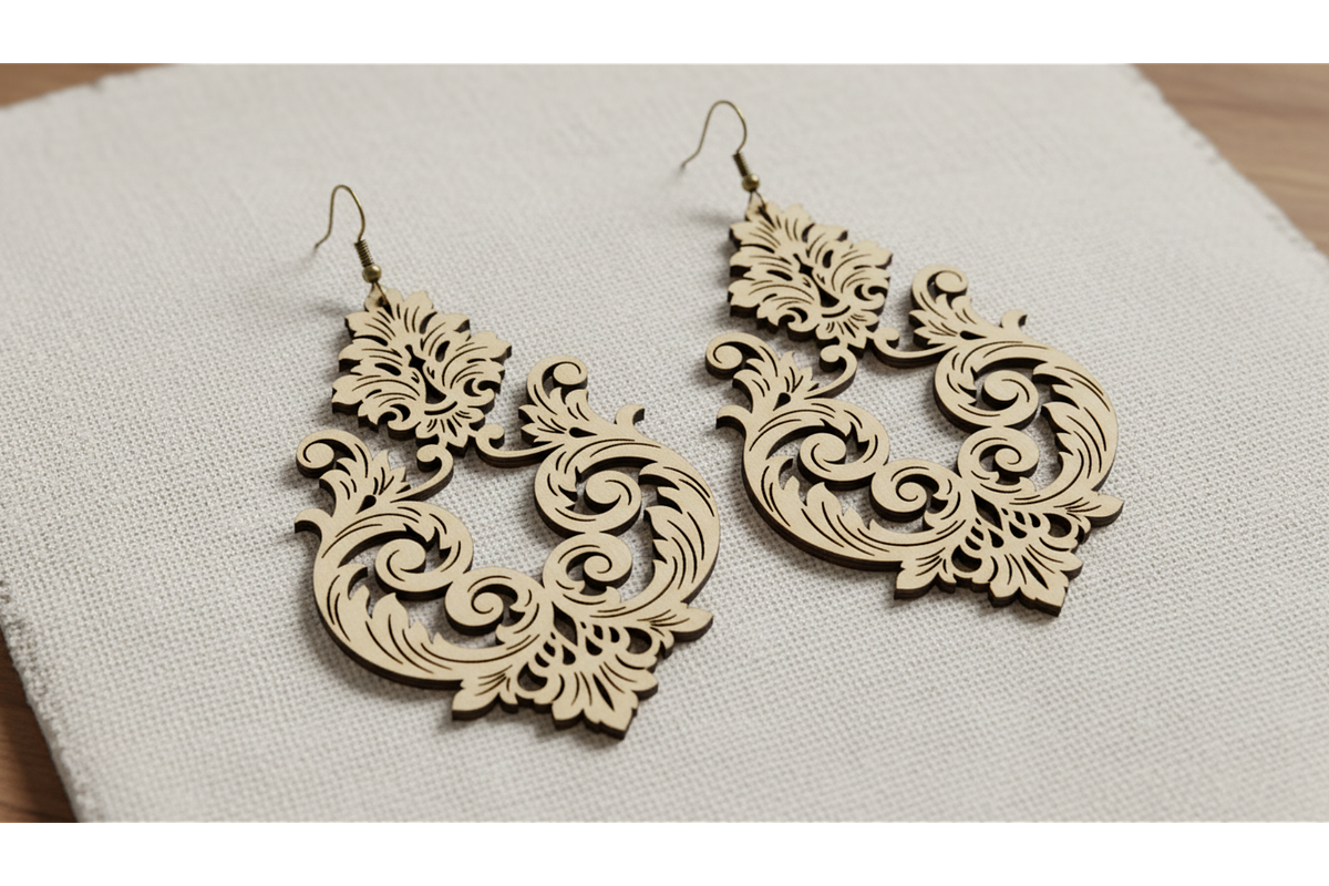 Floral Drop Earring SVGs, a Graphic by musafir_fashion (Photo 5 of 11)