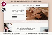 Beauty Salon Elementor Template Kit, a WordPress Template by Templatez.Co (Thumbnail 1 of 9)
