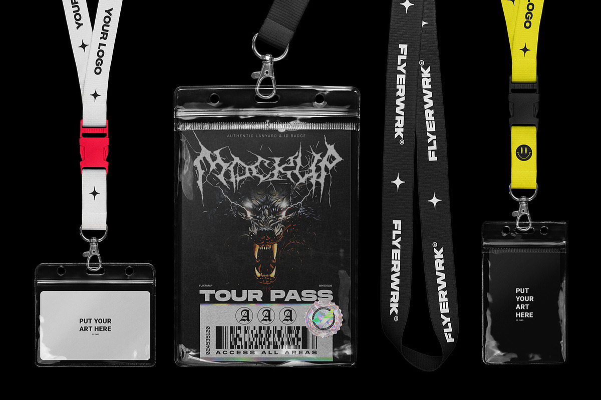 Authentic Lanyard & ID Badge Mockup, a Mockup by FLYERWRK (Photo 2 of 8)