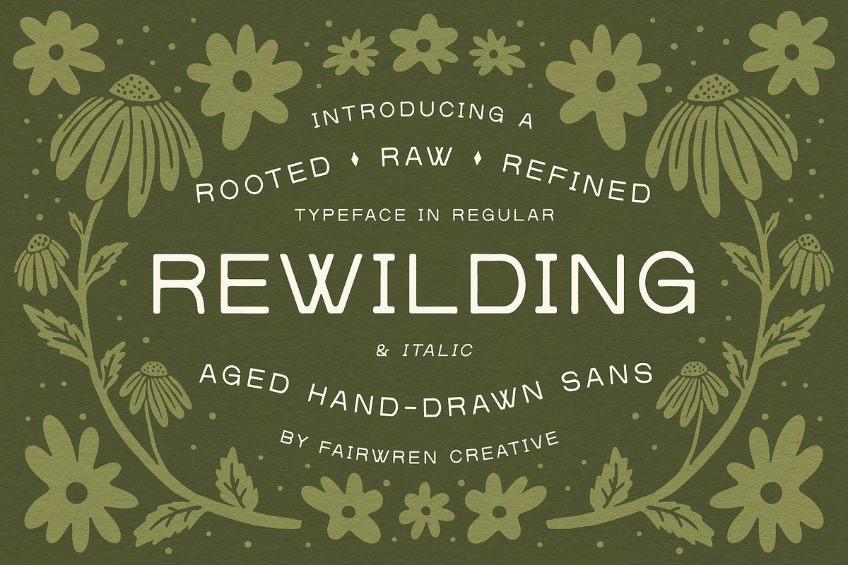Rewilding, a Sans Serif Font by Fairwren Creative (Photo 9 of 9)