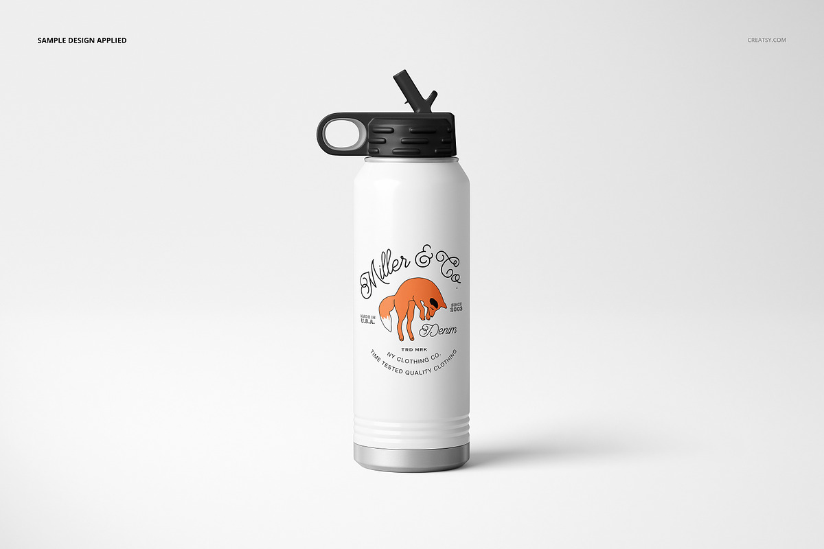 F. Color 30 oz. Water Bottle Mockup, a Product Mockup by creatsy5 (Photo 6 of 12)