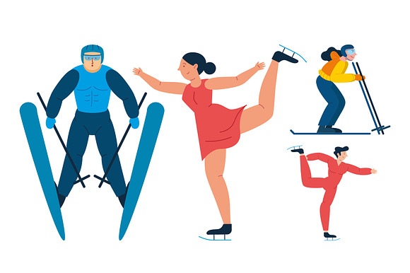 Winter Sports Illustration Set preview 2