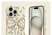 Banana Pattern Coquette Bow PNG, a Shirt Mockup by Vector Stall (Thumbnail 13 of 16)
