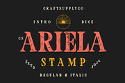 CS Ariela Stamp, a Serif Font by Craft Supply Co. (Thumbnail 1 of 8)