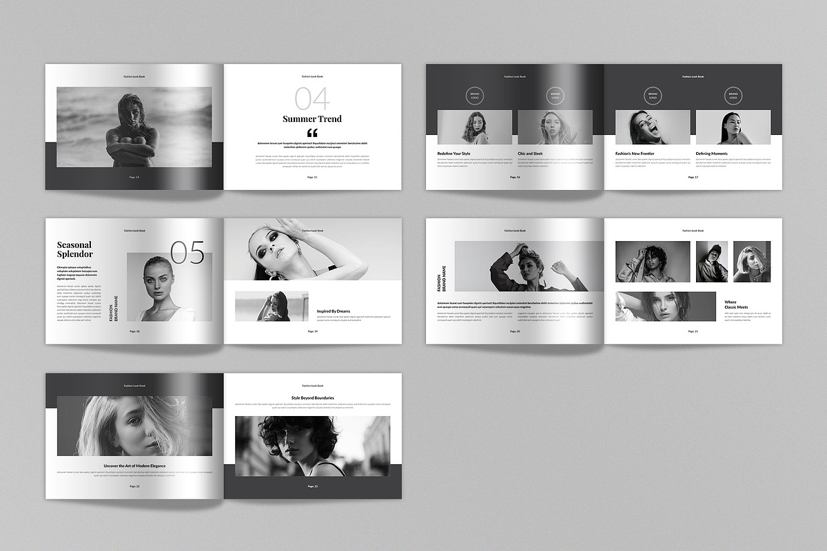 Fashion Lookbook Template Landscape, a Brochure Template by Spark_Creative (Photo 14 of 17)
