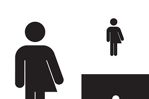 Gender Neutral Bathroom Sign Person