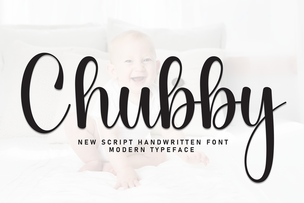 Chubby | Script Font, a Handwritten Font by Scratchones (Photo 1 of 8)