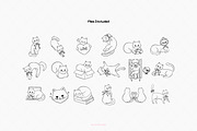 Hand-Drawn Cat Clipart Bundle, an Animal Illustration by Victoruler (Thumbnail 2 of 9)