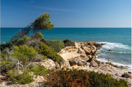 Rocks in the sea of Spain at a, a Nature Photo by VictorGrow