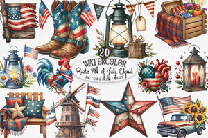 Rustic 4th of July Sublimation, an Illustration by Designking