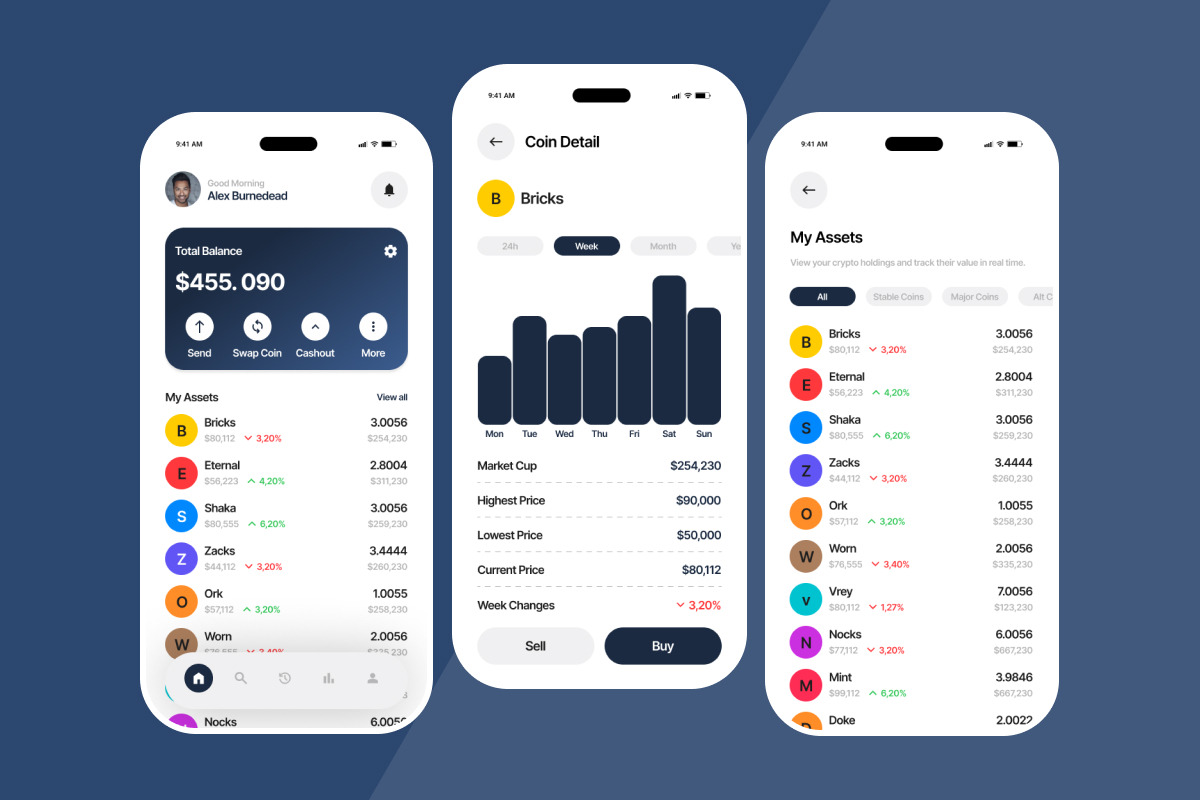 Cryptha - Web3 Wallet Mobile, an App Template by productype1 (Photo 4 of 5)