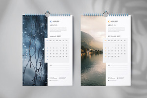Wall calendar design template