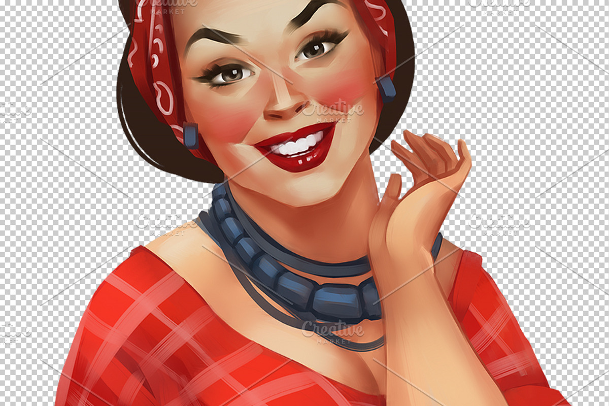 Pin-up woman, an Education Illustration by Ira Cvetnaya (Photo 3 of 3)