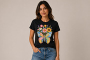 Spring Butterfly Patchwork PNG, a Seasonal Illustration by Pixels.Craft (Thumbnail 5 of 8)