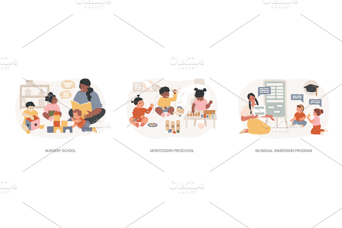 Early education isolated concept, an Education Illustration by Visual Generation