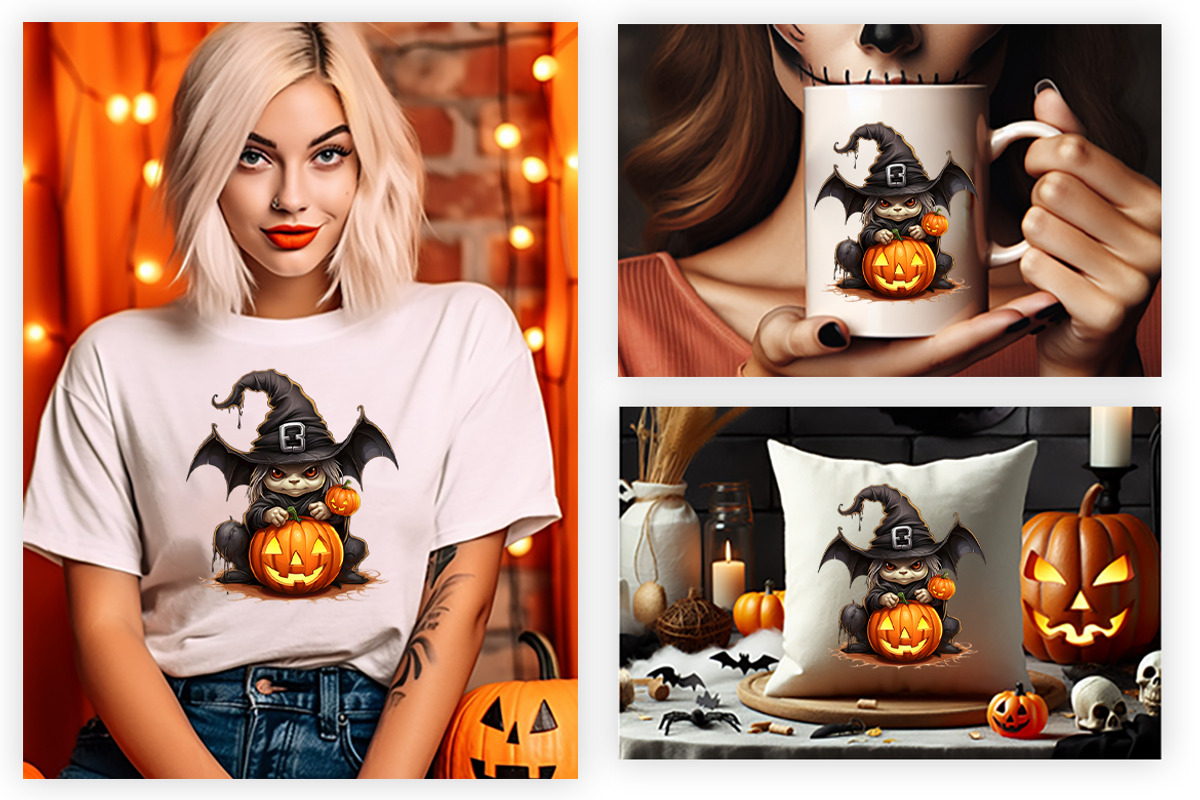 Halloween Fall Gnome Witch Bundle, a Seasonal Illustration by Creative Arslan (Photo 6 of 9)