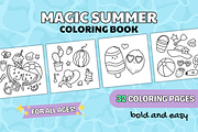 Magic Summer Coloring Pages, a Graphic by Bamboobear Books Shop (Thumbnail 1 of 3)