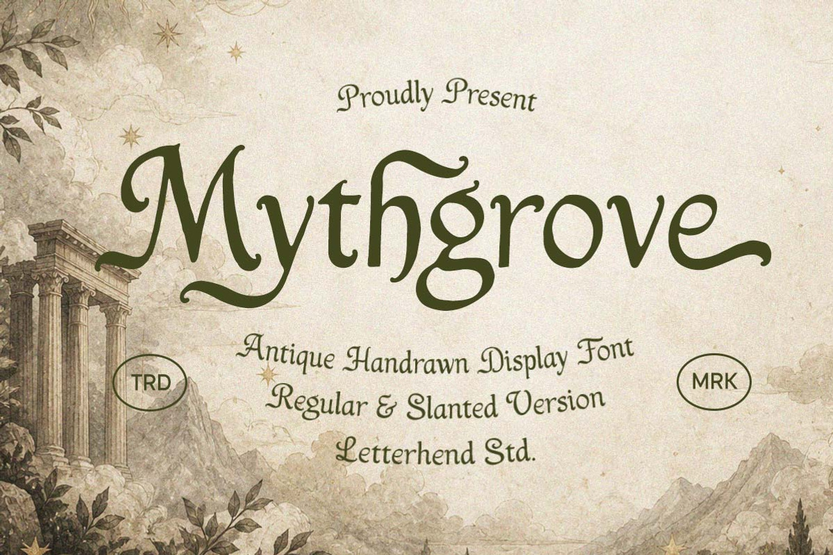 Mythgrove Medieval Display Font, a Serif Font by Letterhend Studio (Photo 1 of 9)