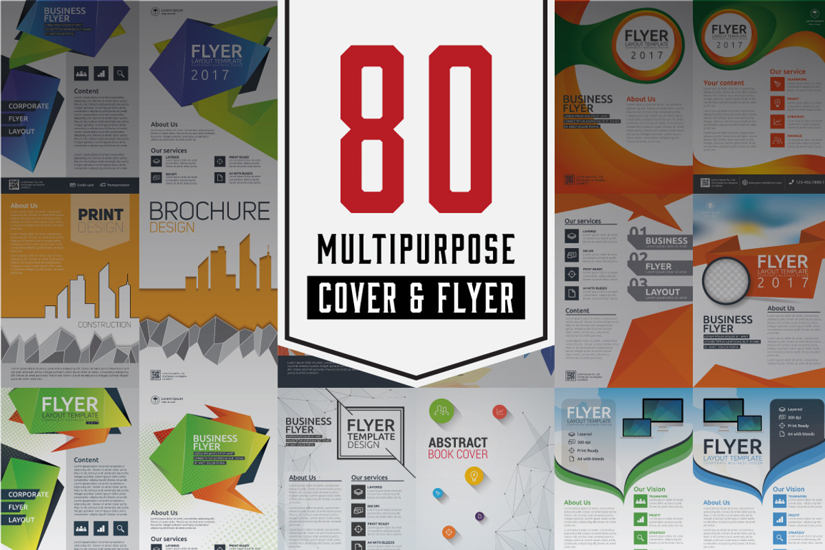80 Multipurpose Cover & Flyer, a Flyer Template by Raftel (Photo 1 of 5)