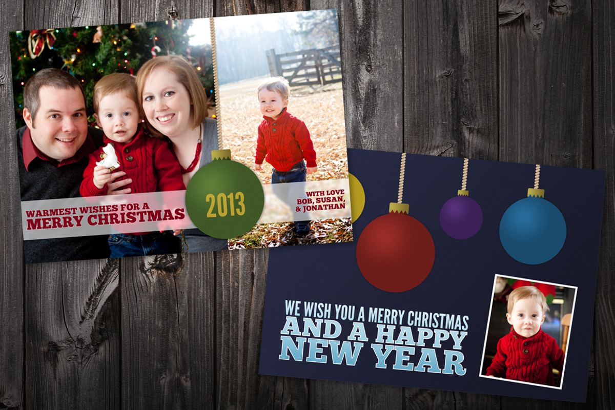 Ornament: 5x7 Xmas Card Template, a Card Template by Saunter Studios (Photo 1 of 3)