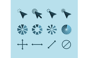 twelve mouse pointers, an Object Illustration by studiogstock