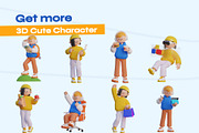 Cute 3D characters, an Object 3D Model by orenjidesign (Thumbnail 7 of 8)
