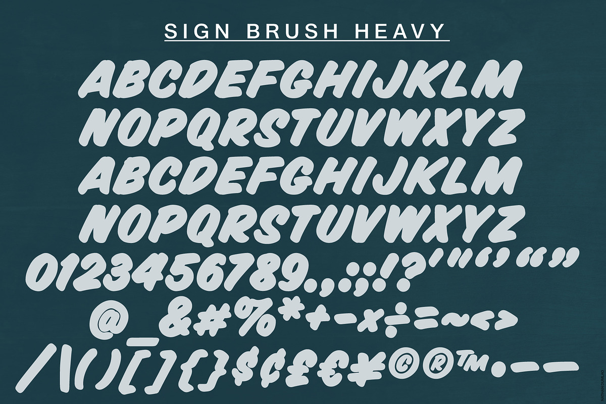 Sign Brush Heavy | Display Type, a Script Font by StudioWorks (Photo 2 of 8)