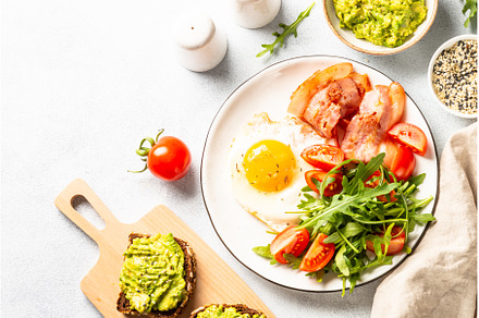 Healthy breakfast or lunch. Becon, a Food & Drink Photo by Nadia-nb