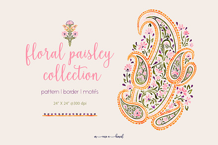 Floral paisley collection