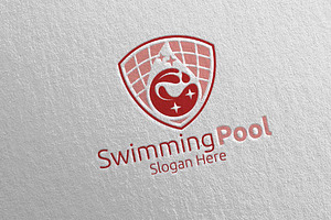 Swimming Pool Services Logo 9