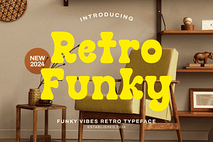 Retro Funky, a Slab Serif Font by Mozatype