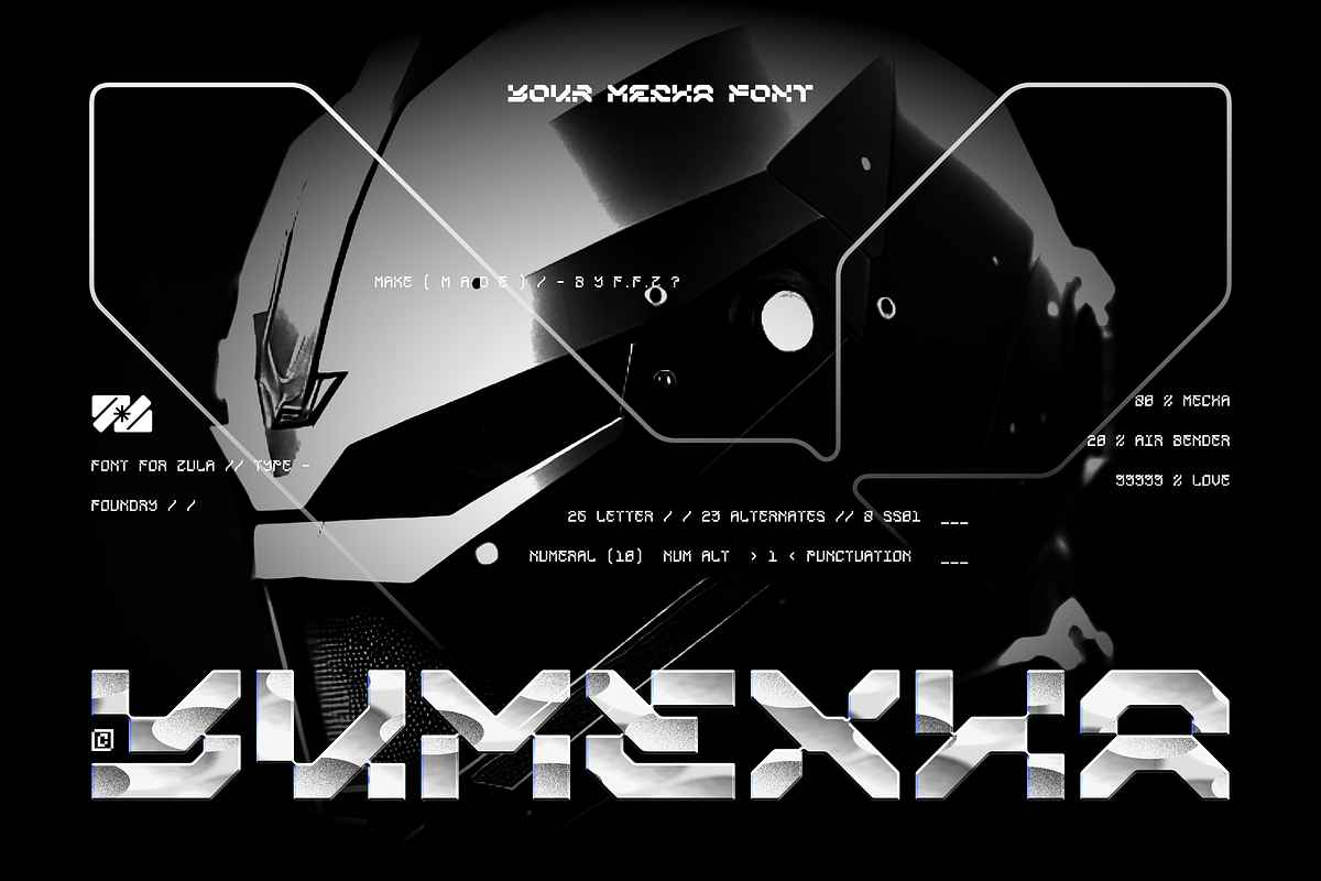 YUMEXHA TYPEFACE, a Font by Font For Zula™ (Photo 1 of 7)