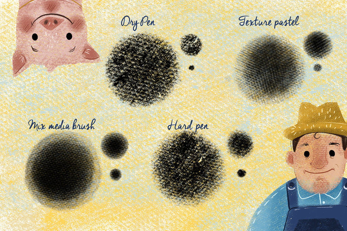 Dry Pastel Procreate Set preview 3