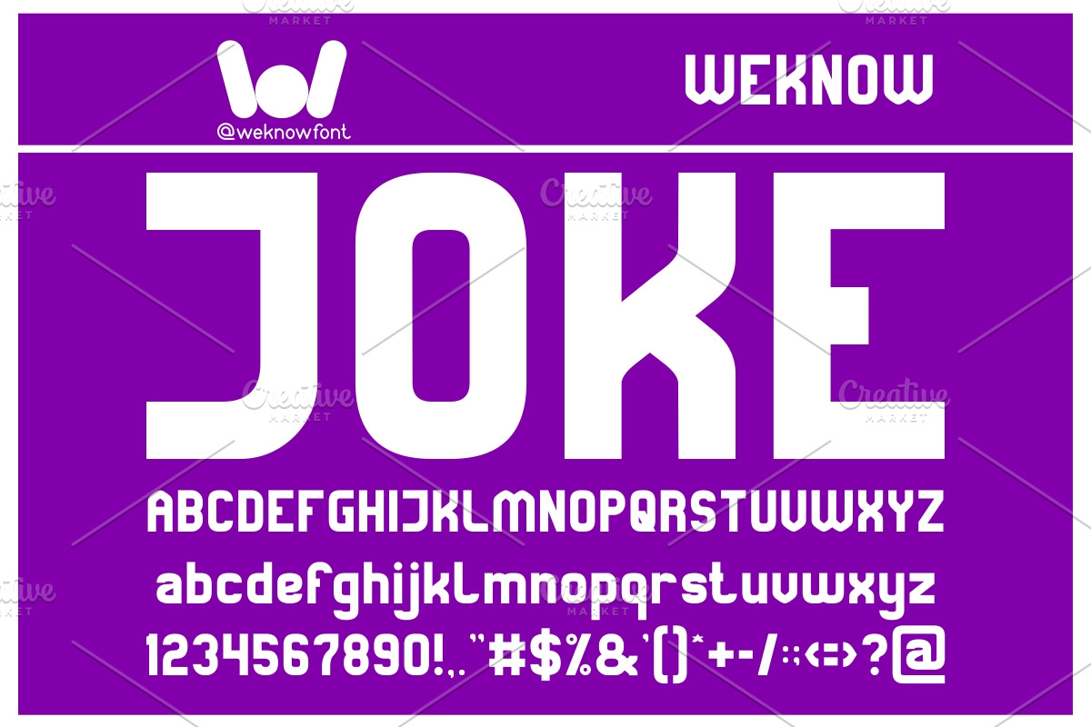 Joke font, a Sans Serif Font by weknow (Photo 1 of 5)