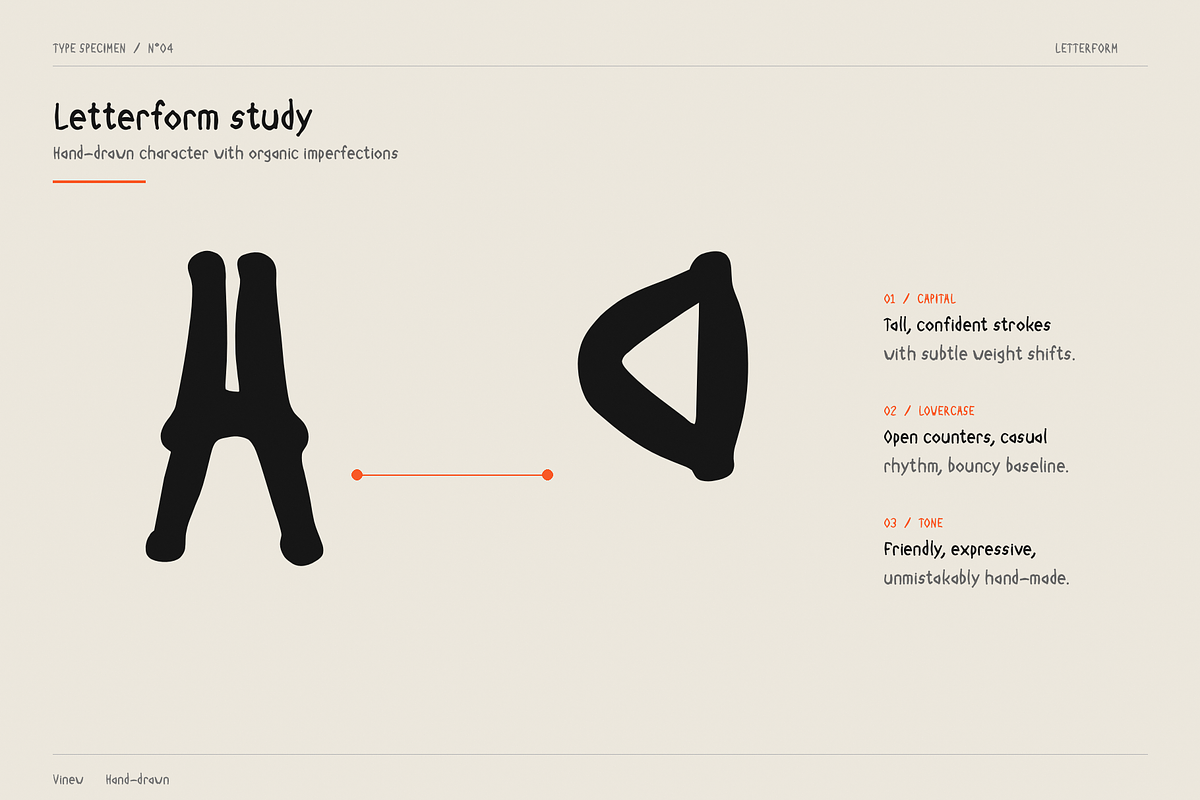 Vinew - Handwritten Display Typeface, a Handwritten Font by Lettra Studio (Photo 3 of 17)