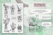 Wildflower Line Art Clipart, a Decorative Illustration by BalanceUA (Thumbnail 7 of 18)
