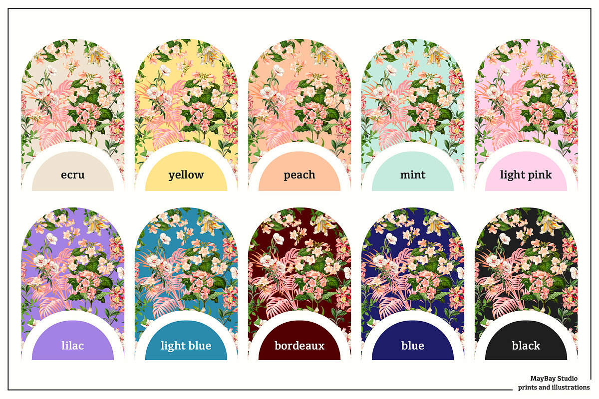 Botanical Archive Floral Pattern, a Pattern Graphic by MayBay Studio (Photo 2 of 6)