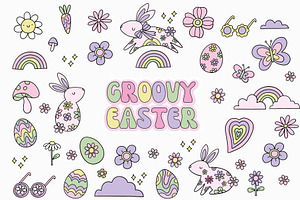 Groovy Easter. Spring Collection