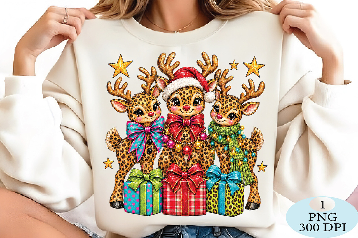Christmas Leopard Reindeer PNG, a Seasonal Illustration by Daily.Designs (Photo 2 of 5)