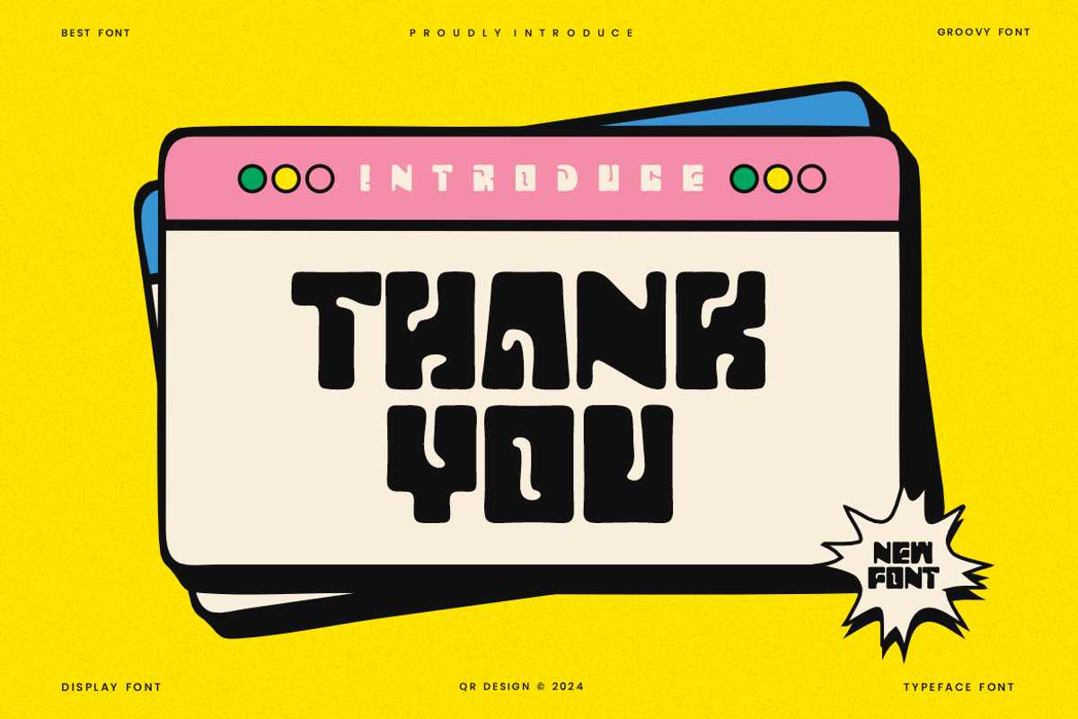 Summer Enazor - Groovy Font, a Sans Serif Font by QR Design Studio (Photo 6 of 6)
