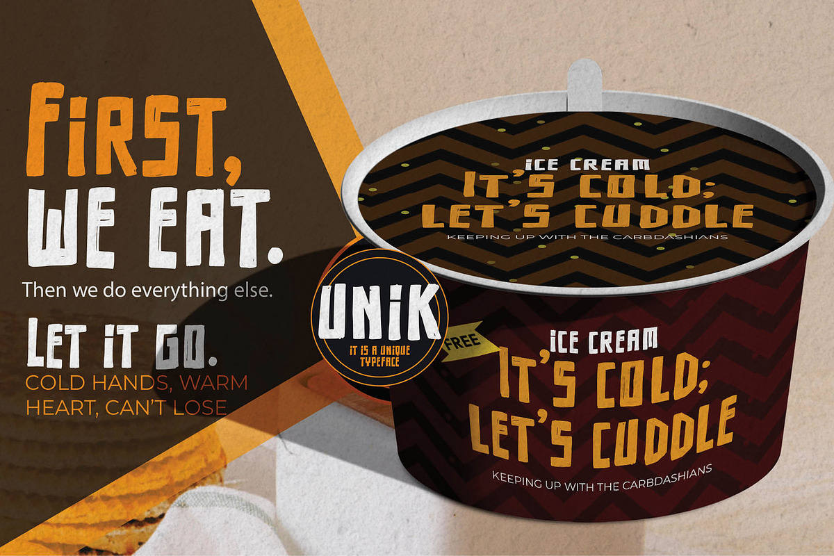 Unik – Unique Font, a Sans Serif Font by Almarkhatype (Photo 4 of 8)