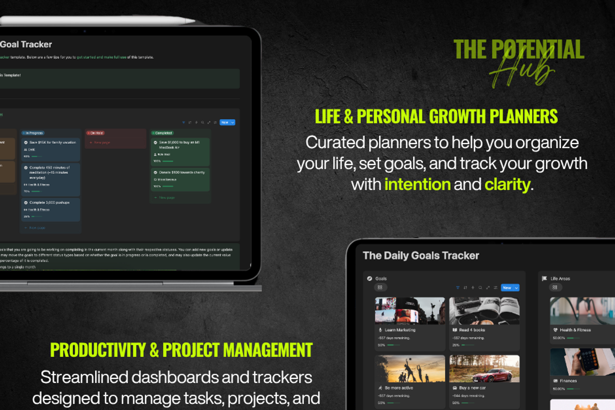 175+ No B.S Premium Notion Bundle, a Templates & Theme by ThePotentialHub (Photo 5 of 8)