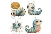 Cute Bugs Clipart Set, an Animal Illustration by The Dutch Lady Designs (Thumbnail 6 of 7)
