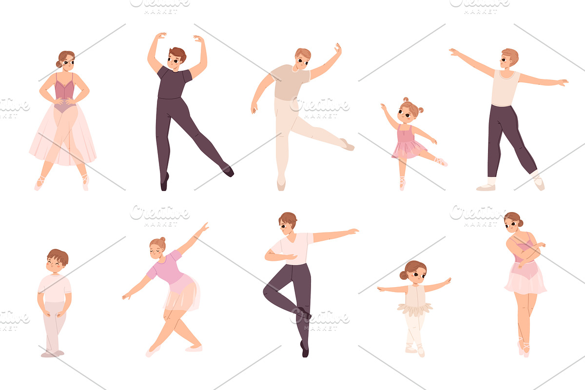 Boy girl dancing ballet. Female and, a Graphic by Valerie Bodnar