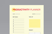 Daily Productivity Planner, a Stationery Template by MightyDesign (Thumbnail 3 of 8)