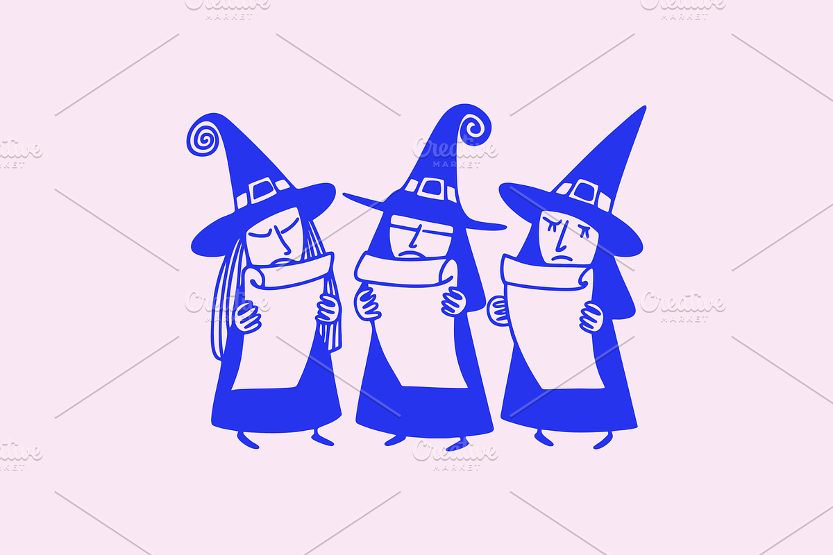 Halloween Witch Characters Set, a Person Illustration by Danil Polshin (Photo 6 of 6)