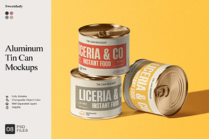 Aluminum Tin Can Mockups